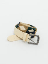 Load image into Gallery viewer, Vintage x Cream Threaded Leather Belt (M, L)