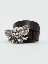 Load image into Gallery viewer, Vintage x Made in Italy x CAMBIO Gargoyle Leather Belt (M, L)