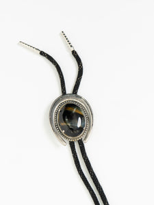 Vintage x Black Chunky Stone Bolo