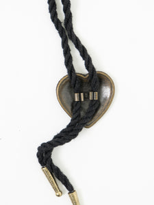 Vintage x Rustic Heart Black Bolo