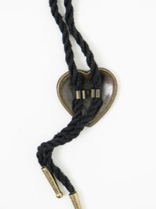 Vintage x Rustic Heart Black Bolo