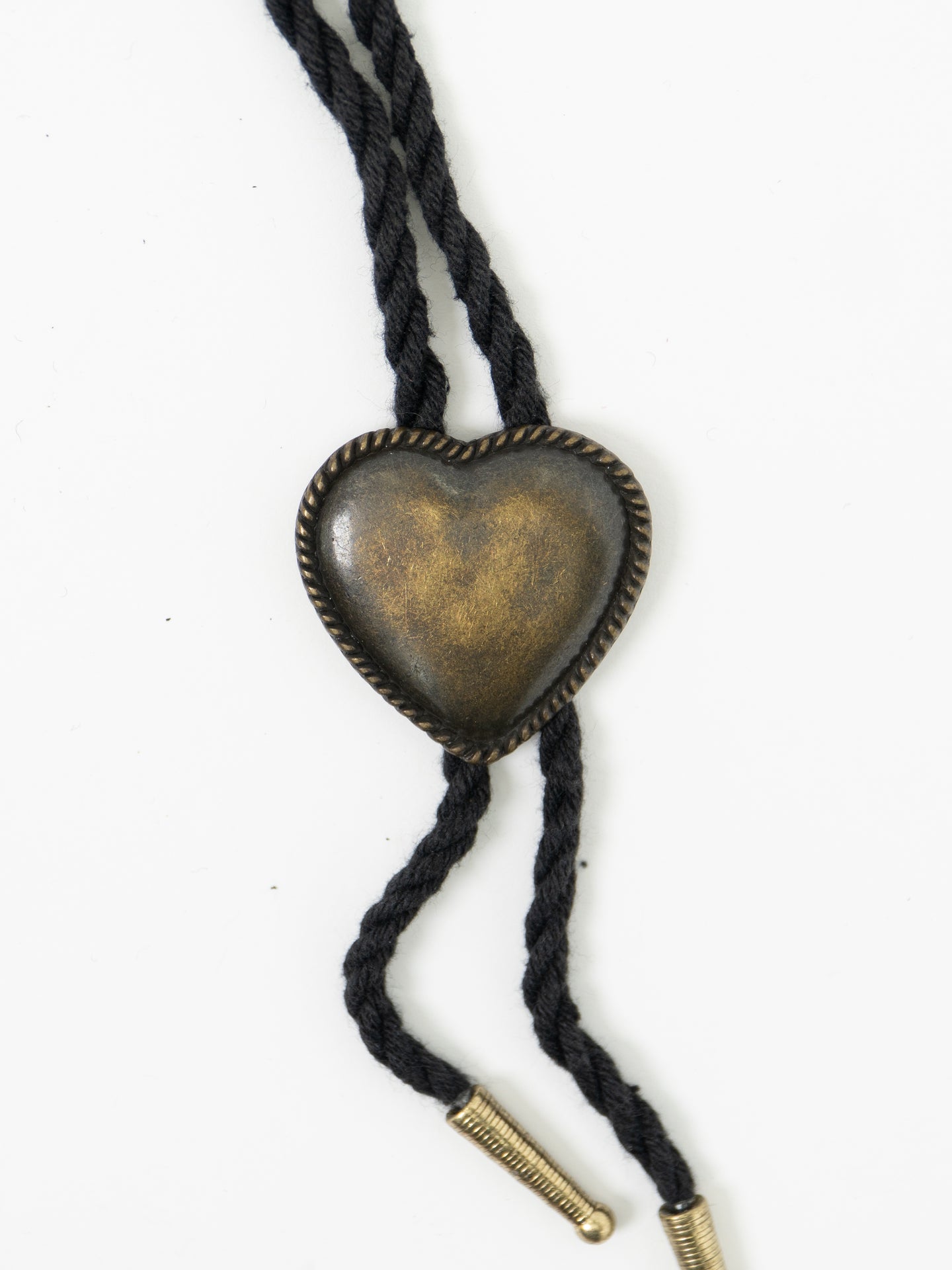 Vintage x Rustic Heart Black Bolo