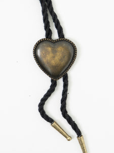 Vintage x Rustic Heart Black Bolo