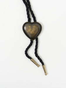 Vintage x Rustic Heart Black Bolo