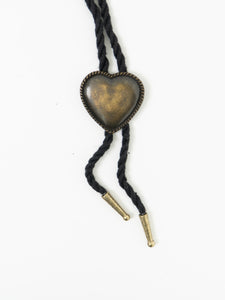 Vintage x Rustic Heart Black Bolo