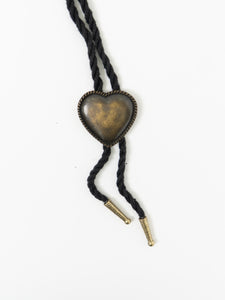 Vintage x Rustic Heart Black Bolo