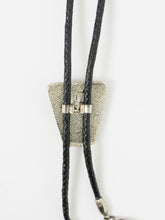 Load image into Gallery viewer, Vintage x Black Cluster Stone Leather Bolo