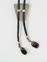 Load image into Gallery viewer, Vintage x Black Cluster Stone Leather Bolo