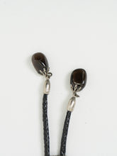 Load image into Gallery viewer, Vintage x Black Cluster Stone Leather Bolo