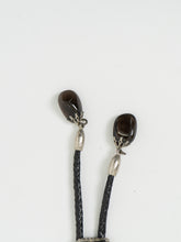 Load image into Gallery viewer, Vintage x Black Cluster Stone Leather Bolo