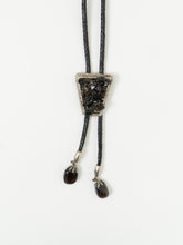 Load image into Gallery viewer, Vintage x Black Cluster Stone Leather Bolo