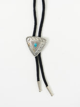 Load image into Gallery viewer, Vintage x Black, Silver, Teal Stone Bolo