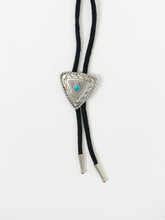 Load image into Gallery viewer, Vintage x Black, Silver, Teal Stone Bolo