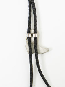 Vintage x Black, Silver Cowboy Boot Bolo