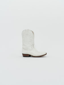 Vintage x BILTRITE White Leather Cowboy Boots (8, 8.5W)