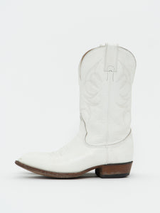 Vintage x BILTRITE White Leather Cowboy Boots (8, 8.5W)