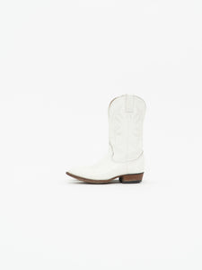 Vintage x BILTRITE White Leather Cowboy Boots (8, 8.5W)