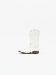 Vintage x BILTRITE White Leather Cowboy Boots (8, 8.5W)