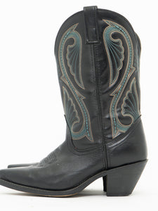 LAREDO x Black & Blue Embroidered Cowboy Boots (8.5-9W)