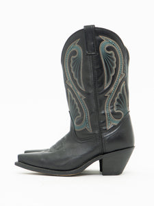 LAREDO x Black & Blue Embroidered Cowboy Boots (8.5-9W)