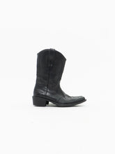 Load image into Gallery viewer, Vintage x Black Embroidered Mid-Height Cowboy Boot (8.5, 9W)