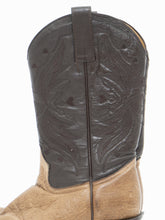 Load image into Gallery viewer, Vintage x Made in USA x African Two-Tone Brown Leather Heart Cowboy Boots (6.5-7)