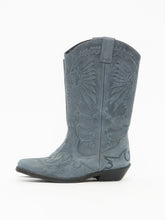 Load image into Gallery viewer, Vintage x Made in Spain x OFF-CAMPUS Ash Blue Suede Cowboy Boot (7, 7.5W)