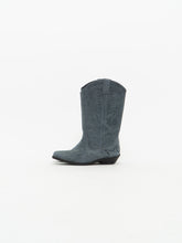 Load image into Gallery viewer, Vintage x Made in Spain x OFF-CAMPUS Ash Blue Suede Cowboy Boot (7, 7.5W)