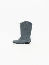 Load image into Gallery viewer, Vintage x Made in Spain x OFF-CAMPUS Ash Blue Suede Cowboy Boot (7, 7.5W)