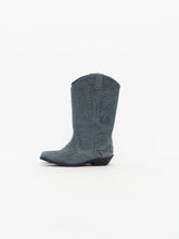 Load image into Gallery viewer, Vintage x Made in Spain x OFF-CAMPUS Ash Blue Suede Cowboy Boot (7, 7.5W)