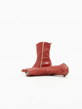 Load image into Gallery viewer, Vintage x Made in Italy x CRSBO Red Leather Cowboy Boot (8, 8.5)