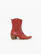 Load image into Gallery viewer, Vintage x Made in Italy x CRSBO Red Leather Cowboy Boot (8, 8.5)