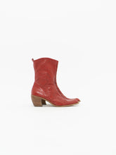 Load image into Gallery viewer, Vintage x Made in Italy x CRSBO Red Leather Cowboy Boot (8, 8.5)