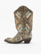 Load image into Gallery viewer, Vintage x CORRAL Faded Embroidered Arrow Cowboy Boot (6.5-7)