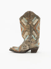 Load image into Gallery viewer, Vintage x CORRAL Faded Embroidered Arrow Cowboy Boot (6.5-7)