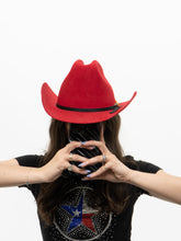 Load image into Gallery viewer, Vintage x Red Wool Cowboy Hat