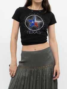 Vintage x Texas Bedazzled Baby Tee (XS, S)