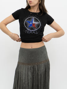 Vintage x Texas Bedazzled Baby Tee (XS, S)