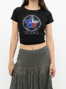 Vintage x Texas Bedazzled Baby Tee (XS, S)