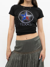 Load image into Gallery viewer, Vintage x Texas Bedazzled Baby Tee (XS, S)