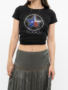 Vintage x Texas Bedazzled Baby Tee (XS, S)