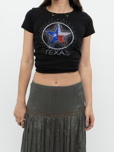 Vintage x Texas Bedazzled Baby Tee (XS, S)