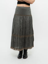 Load image into Gallery viewer, Vintage x Sage Green Bohemian Midi Skirt (M, L)