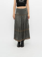 Load image into Gallery viewer, Vintage x Sage Green Bohemian Midi Skirt (M, L)