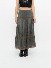 Load image into Gallery viewer, Vintage x Sage Green Bohemian Midi Skirt (M, L)