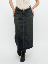 Load image into Gallery viewer, Modern x Faded Denim Stretchy Midi Skirt (S)