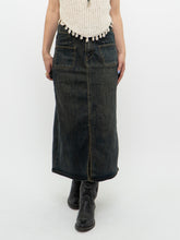 Load image into Gallery viewer, Modern x Faded Denim Stretchy Midi Skirt (S)