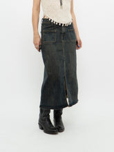 Load image into Gallery viewer, Modern x Faded Denim Stretchy Midi Skirt (S)