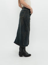 Load image into Gallery viewer, Modern x Faded Denim Stretchy Midi Skirt (S)