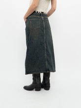 Load image into Gallery viewer, Modern x Faded Denim Stretchy Midi Skirt (S)